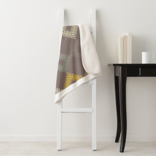 Polka weist ein nahtloses Muster auf. Mosaik ethni Sherpadecke (Beispiel)