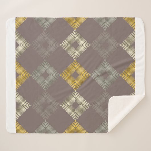 Polka weist ein nahtloses Muster auf. Mosaik ethni Sherpadecke (Vorderseite (Horizontal))