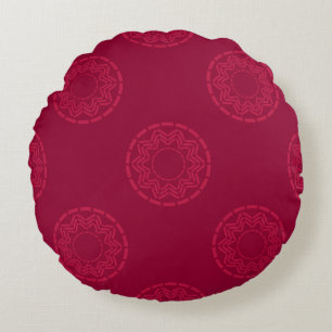 Polka weist ein nahtloses Muster auf. Vintage geom Rundes Kissen