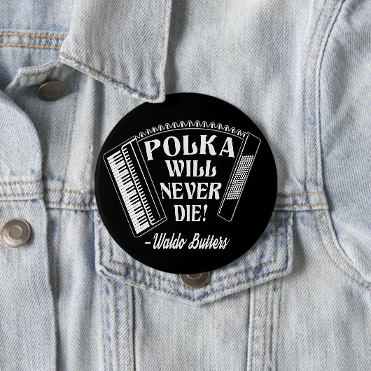 Polka wird niemals Dresdenfans Die Button (Beispiel)