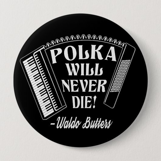 Polka wird niemals Dresdenfans Die Button (Vorderseite)