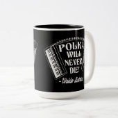 Polka wird niemals Dresdenfans Die Zweifarbige Tasse (VorderseiteRechts)