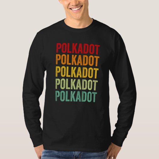 Polkadot Krypto Regenbogen Text T-Shirt (Vorderseite)