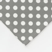 Polkadotted Design Battleship Gray Fleecedecke (Ecke)