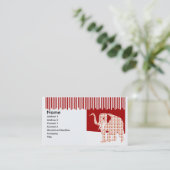 Polkadotted niedlicher Spaß-Zirkus-Elefant Visitenkarte (Stehend Vorderseite)