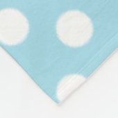 Polkadotted Option Foto Blue Fleecedecke (Ecke)