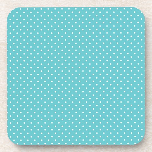 Polkapunkt-Button punktiert girly Chicblaumuster Getränkeuntersetzer (Vorderseite)