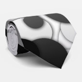 Polkapunkt kreist Krawatte - Schwarzes u. Weiß ein (Gerollt)