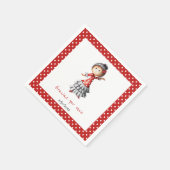 Polkda Dot Red Spanish Sevillana Flamenco Dancer Serviette (Ecke)