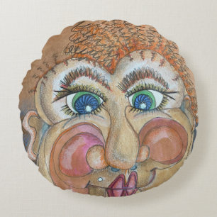 Polkissendesign aus einem Acryl zeichnend Rundes Kissen