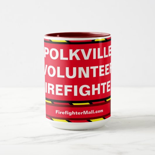 POLKVILLE VOLUNTEER FIREFIGHTER Tasse (Zentrum)