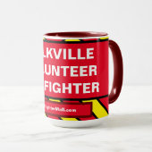 POLKVILLE VOLUNTEER FIREFIGHTER Tasse (VorderseiteRechts)