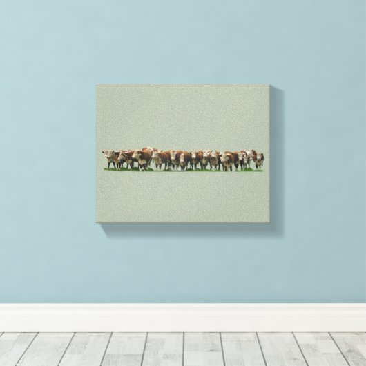 Poll Herefords Leinwanddruck (Insitu (Holzboden))