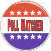Poll Watcher Aufkleber (Vorderseite)