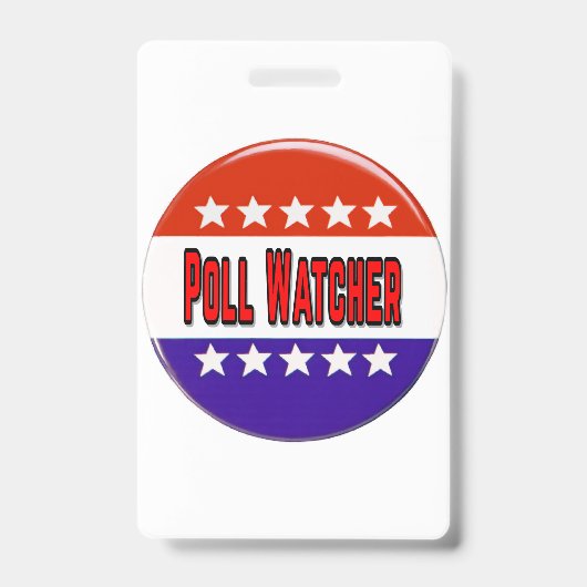 Poll Watcher Ausweis (Vorderseite)