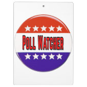 Poll Watcher Klemmbrett (Rückseite)