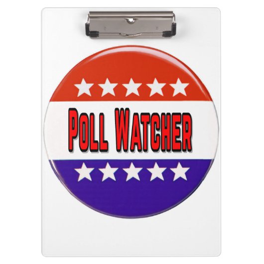 Poll Watcher Klemmbrett (Vorderseite)
