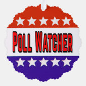 Poll Watcher Ornament Karte (Rückseite)