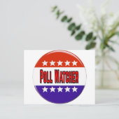 Poll Watcher Postkarte (Stehend Vorderseite)