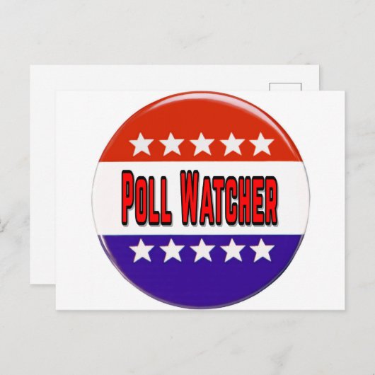 Poll Watcher Postkarte (Vorne/Hinten)