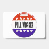 Poll Worker Ausweis (Rückseite)
