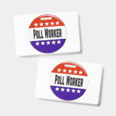 Poll Worker Ausweis (Vorder- & Rückseite)