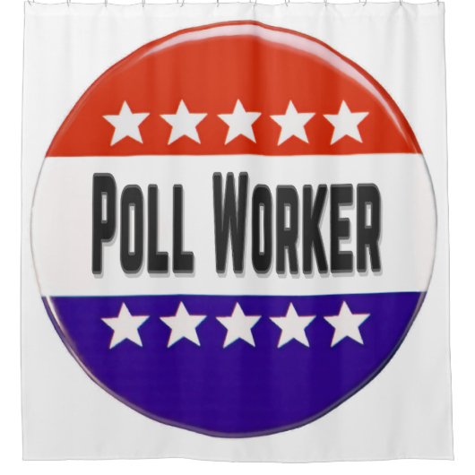 Poll Worker Duschvorhang (Vorderseite)