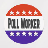 Poll Worker Etiketten (Design 1)