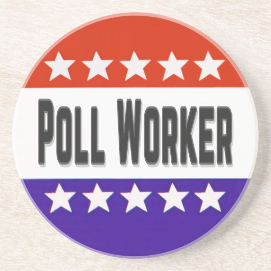 Poll Worker Getränkeuntersetzer (Vorne)