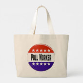Poll Worker Jumbo Stoffbeutel (Rückseite)