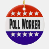 Poll Worker Keramik Ornament (Hinten)