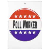 Poll Worker Klemmbrett (Rückseite)