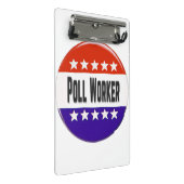 Poll Worker Mini Klemmbrett (Schrägansicht)