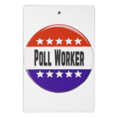 Poll Worker Mini Klemmbrett (Rückseite)