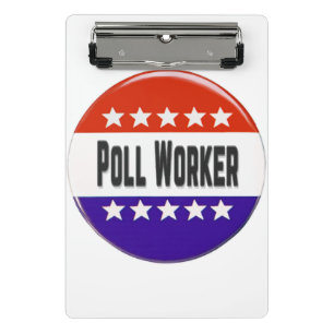 Poll Worker Mini Klemmbrett