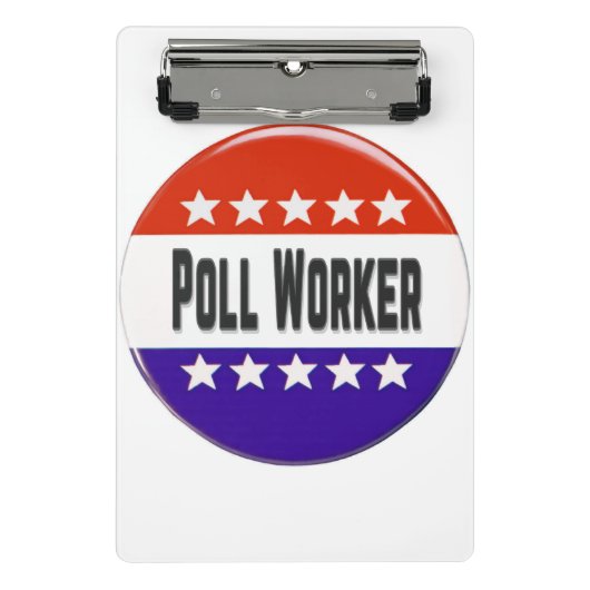 Poll Worker Mini Klemmbrett (Vorderseite)
