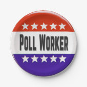 Poll Worker Pappteller (Vorderseite)