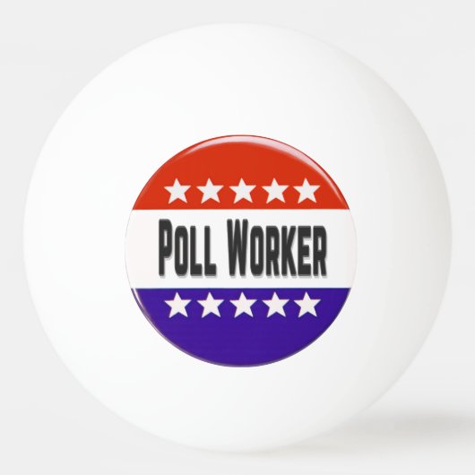 Poll Worker Tischtennisball (Vorderseite)