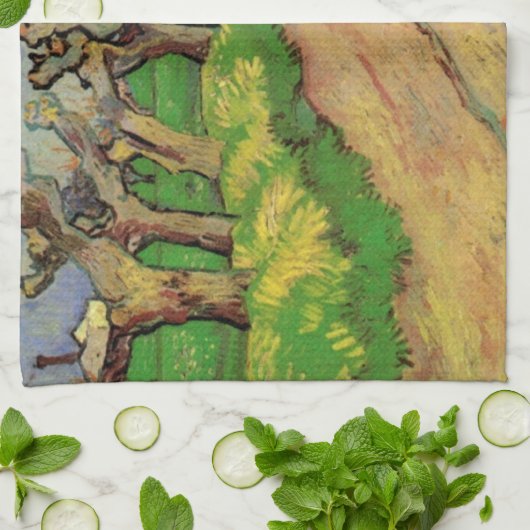 Pollard Willows von Vincent van Gogh Geschirrtuch (Gefaltet)