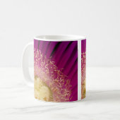 Pollen und Rosa Petals Blume Center Tasse (Vorderseite Links)