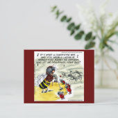 "Pollenation" Insect Nightclub Singer Funny Postkarte (Stehend Vorderseite)