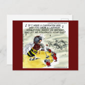 "Pollenation" Insect Nightclub Singer Funny Postkarte (Vorne/Hinten)