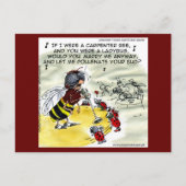 "Pollenation" Insect Nightclub Singer Funny Postkarte (Vorderseite)