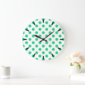 Pollenknoten, grün und weiß große wanduhr (Zuhause)