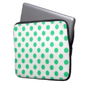 Pollenköpfe aus Grün und Weiß Laptopschutzhülle (Vorderseite Links)