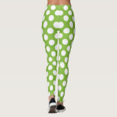 Pollenköpfe aus Grün und Weiß Leggings (Rückseite)