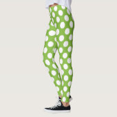 Pollenköpfe aus Grün und Weiß Leggings (Links)
