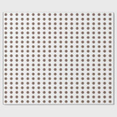 Pollenmuster aus braunen und weißen Polka Geschenkpapier (Flach)