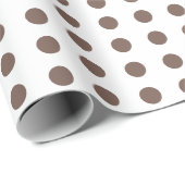 Pollenmuster aus braunen und weißen Polka Geschenkpapier (Rolleneckpunkt)