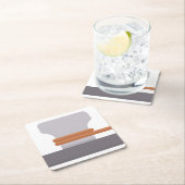 Poller Rechteckiger Pappuntersetzer (Vor Ort)